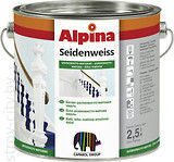 Универсальная белая полуматовая эмаль Alpina Seidenweiss