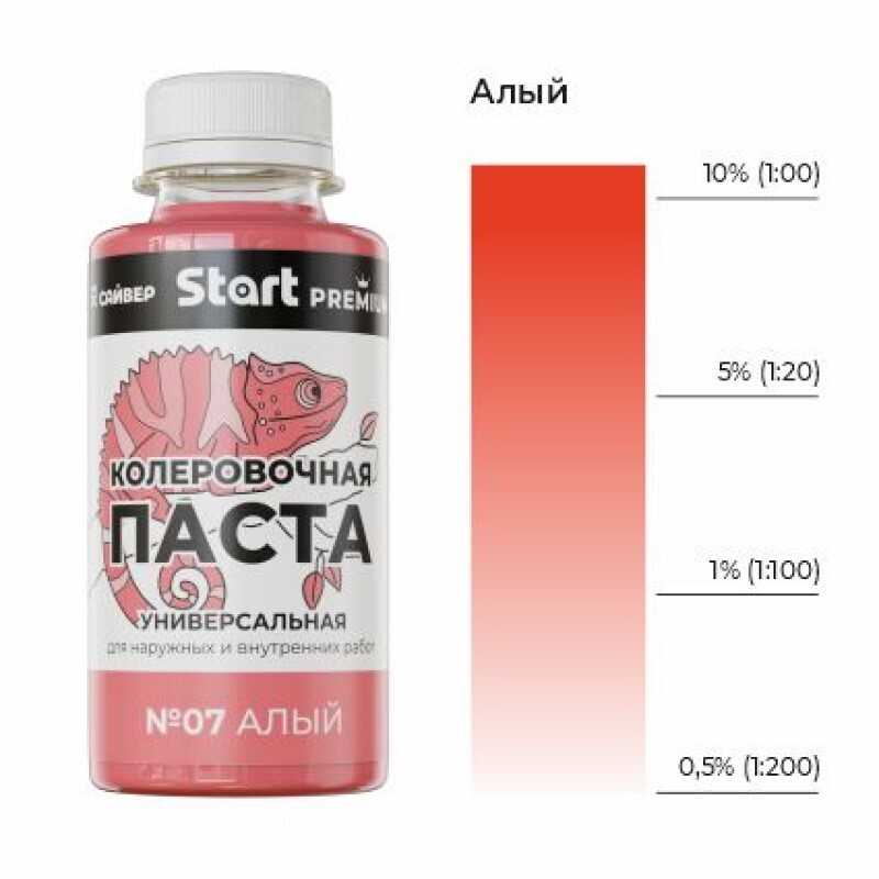 САЙВЕР "Start Premium" колер.паста № Х7 алый 0,1л (6)