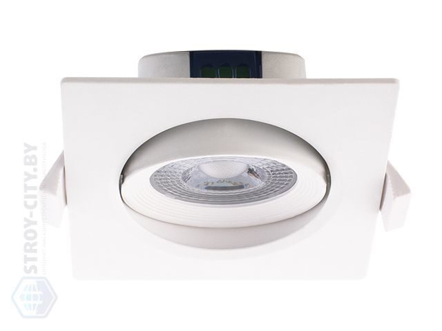 Светильник светодиодный встраиваемый 7 Вт PSP-S 9044 4000К IP40 160-240В поворот(бел. квадр) JAZZWAY (490Лм, нейтральный белый свет)