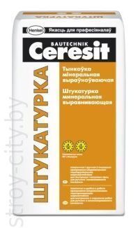 Штукатурка цементная выравнивающая Ceresit, 25кг